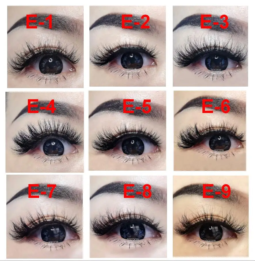 Mink Lashes 3D ขนตามิงค์100% โหดร้ายฟรีขนตา Handmade Reusable ขนตาธรรมชาติยอดนิยม False Lashes แต่งหน้า E1- E13