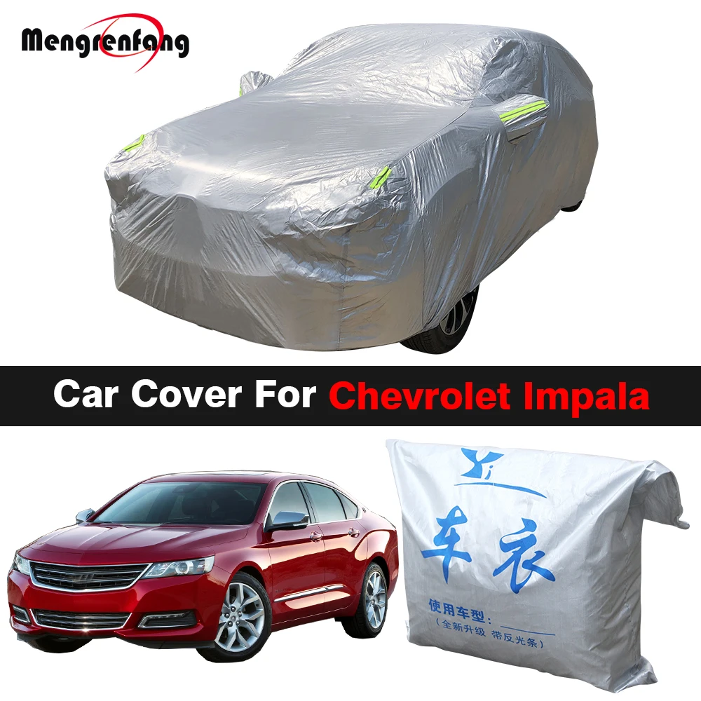 Car Cover Auto Outdoor Anti-UV Sun Shade Snow Rain Protect Cover Windproof For Chevrolet Impala