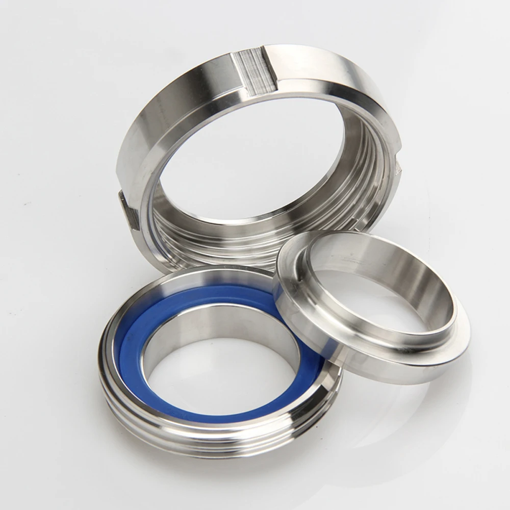 DN15/20/25/32/40/50/60/80 DIN Standard SUS 304 Stainless Sanitary Butt Weld On Socket Union Set Pipe Fitting Connector Homebrew