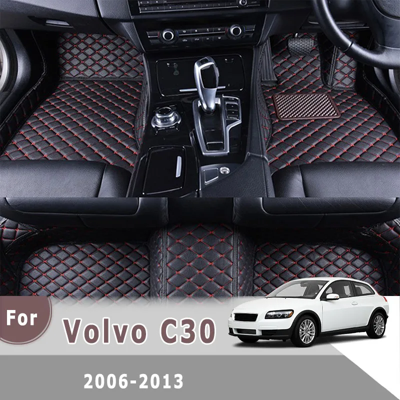

Автомобильные коврики RHD для Volvo C30 2013 2012 2011 2010 2009 2008 2007 2006, кожаные автомобильные аксессуары, внутренние ковры на заказ, коврики