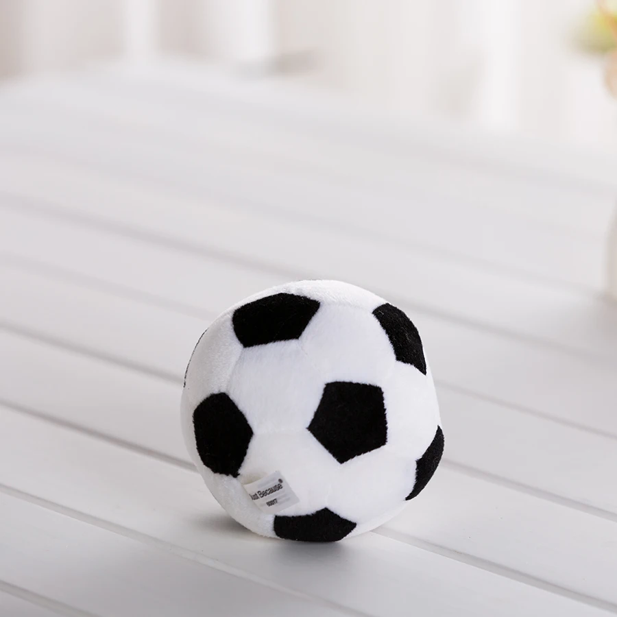 Kawaii peluche ripiene per bambini anello a sfera colorato sonaglio 0-1 anno calcio pallacanestro calcio Baseball Baby Doll