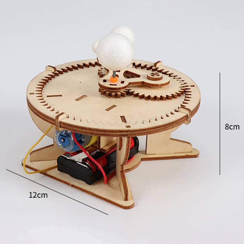 1Pcs DIY Technology Gizmo Sun Earth Moon Three Ball Simulated Running Instrument Children Entertainment Brain Game Blocks Toy