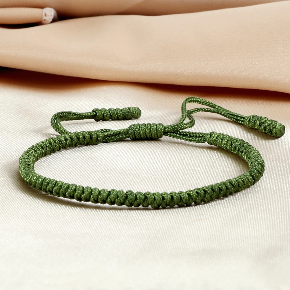 Bracelets tressés pour hommes et femmes, corde tissée à la main, bleu foncé et vert, bijoux de Yoga, meilleurs amis, cadeaux de Couple, unisexe