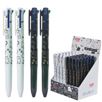 2 pcs/lot 4 Colors Black White Cat Red Black Blue Green Ballpoint Pen School Office Supply Gift Stationery Papelaria Escolar