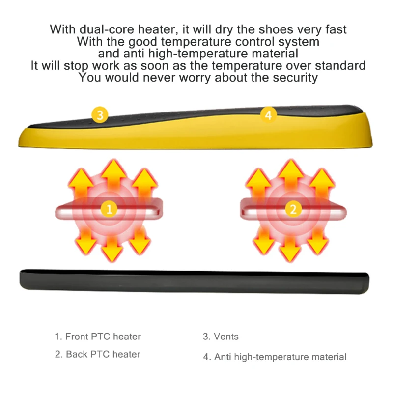 Secador de sapato para casa, desodorizado, estação chuvosa, sapatos de cozimento, desumidificador, sapatos quentes, torrador de sapatos