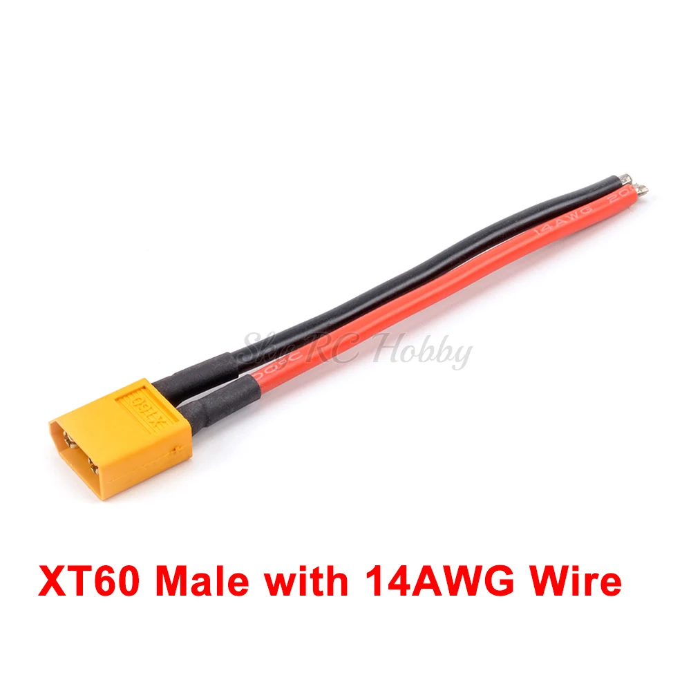 XT30 XT60 XT90 EC5 EC3 EC2 T plug Connector Male / Female Connector plug with Silicone Wire 12AWG 14 AWG 16AWG RC Battery Cable