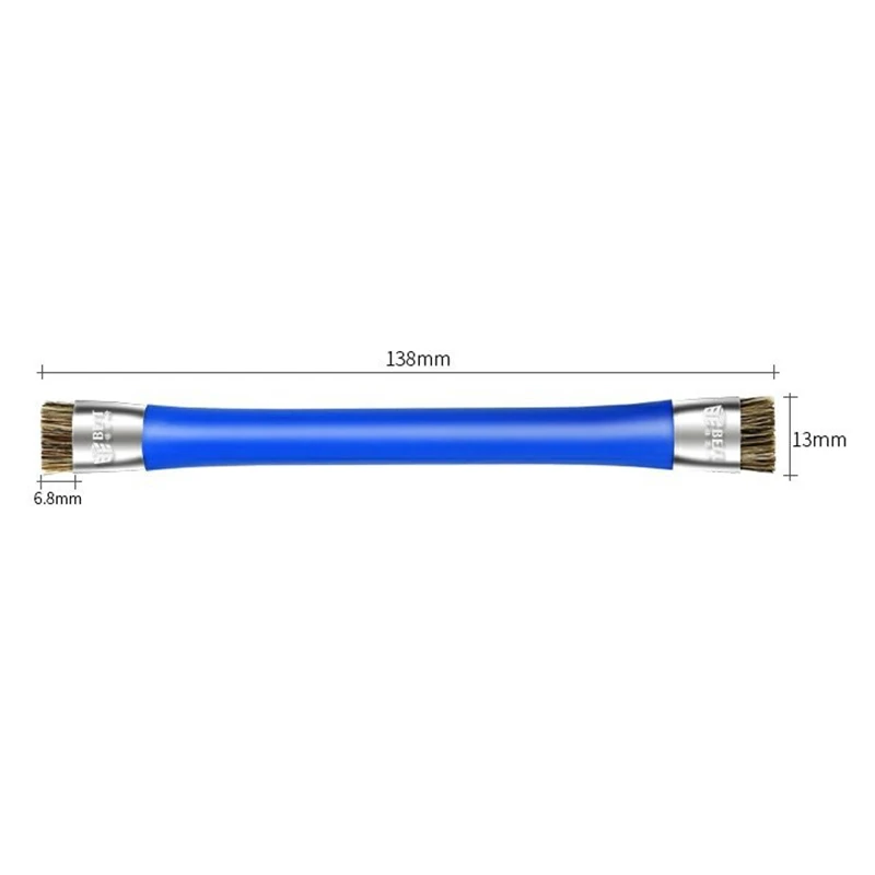 Anti-Statische Borstel Dubbele Hoofd Isolatie Harde Borstel Schoon Stof Reparatie Gereedschap Esd Veilig Kit Voor Mobiele Telefoon Moederbord pcb Bga