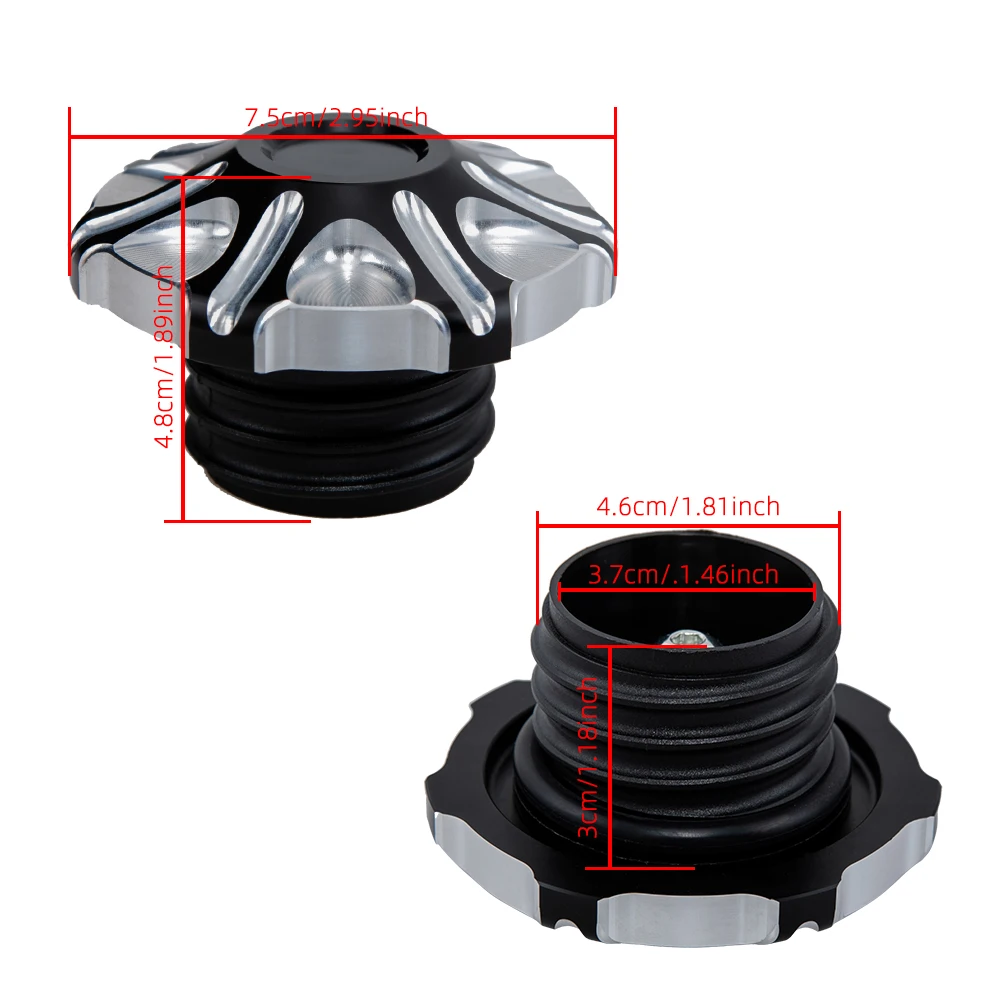 Motorcycle Fuel Tank Gas Cap Crafts Vented Oil Caps Cover For Sportster 883 1200 XL 48 Dyna Softail FXD Touring Road King