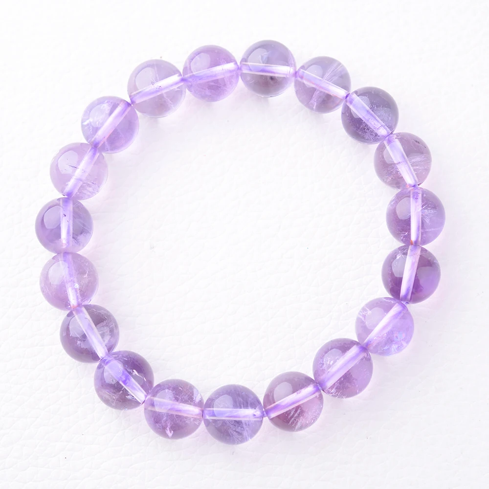 

8“ Madagascar amethysts stone beads Stretch Bracelet