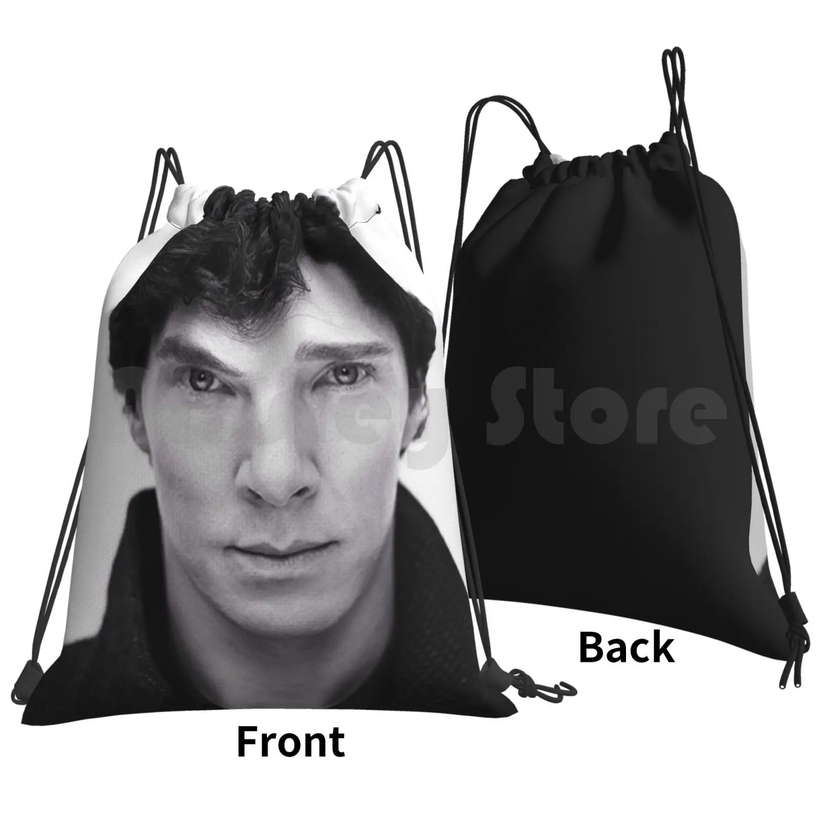 Benedict Cumberbatch In Sherlock Backpack Drawstring Bags Gym Bag Waterproof Sherlock Benedict Cumberbatch Awesome Watson