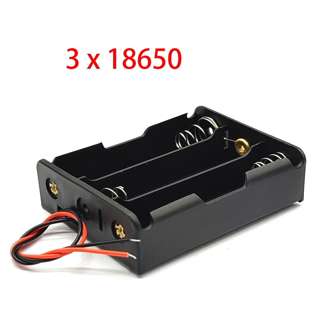 3x 18650 Series Battery Case 3*18650 Battery Box 18650 Holder With Wire Leads 3.7V Series Connection DIY