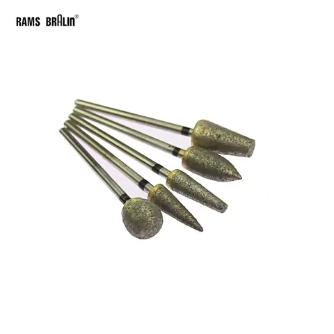 1 piece Sintered Diamond Grinding Head 2.35mm Shaft Mounted Point Dental Jade Alloy Ceramic Grinding P70
