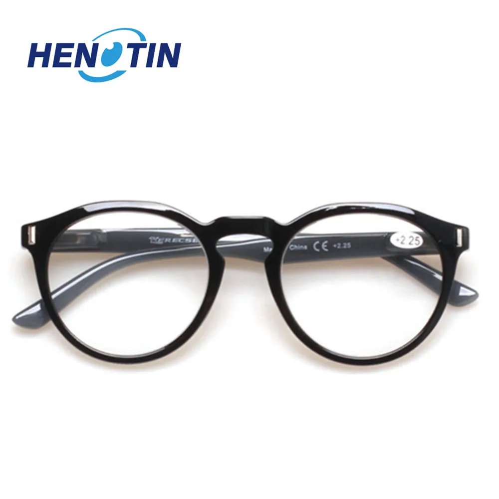 Blue Light Blocking Reading Glasses Spring Hinge Fashion Color Printing Round Frame Men and Women Reader 0.5 1.75 2.0 3.0 4.0