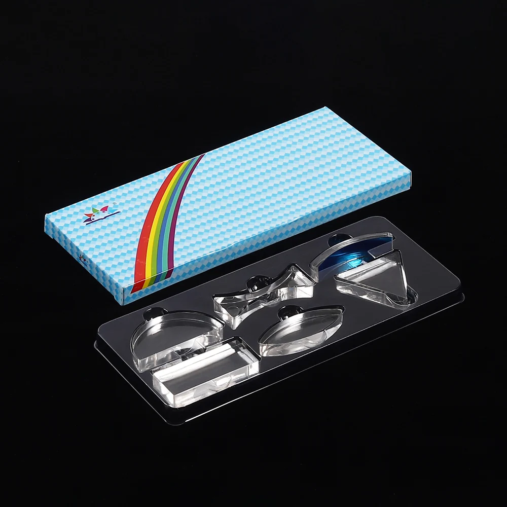 

6 Pcs Acrylic Optical Concave Convex Prism Lens Set for Primary Secondary School Students Physical Optical Kit Lab Equipment