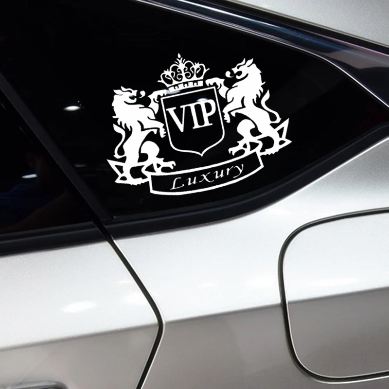 Car Stickers Crown VIP Luxury Royal Lions Laser Reflective Decoration For Toyota Corolla Rav4 Bumper Trunk Windshield Window D2