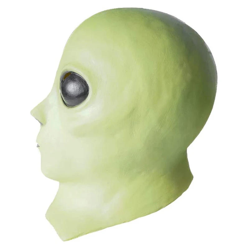 Eraspooky Scary Realistic Alien Costume Mask Halloween Costume For Adult Men Full Face Latex Masks Carnival Party Props