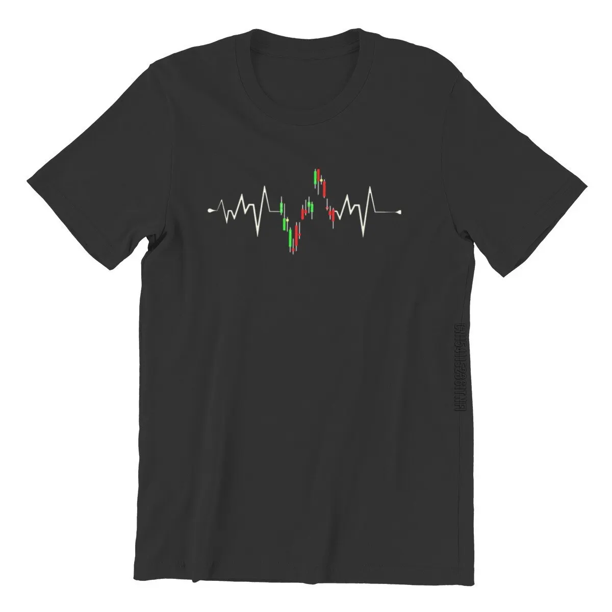 Stock Ekg Investor Trader Heartbeat Stock Market Unisex Jersey T-Shirt Printing Rife Mens Top T-Shirts Custom