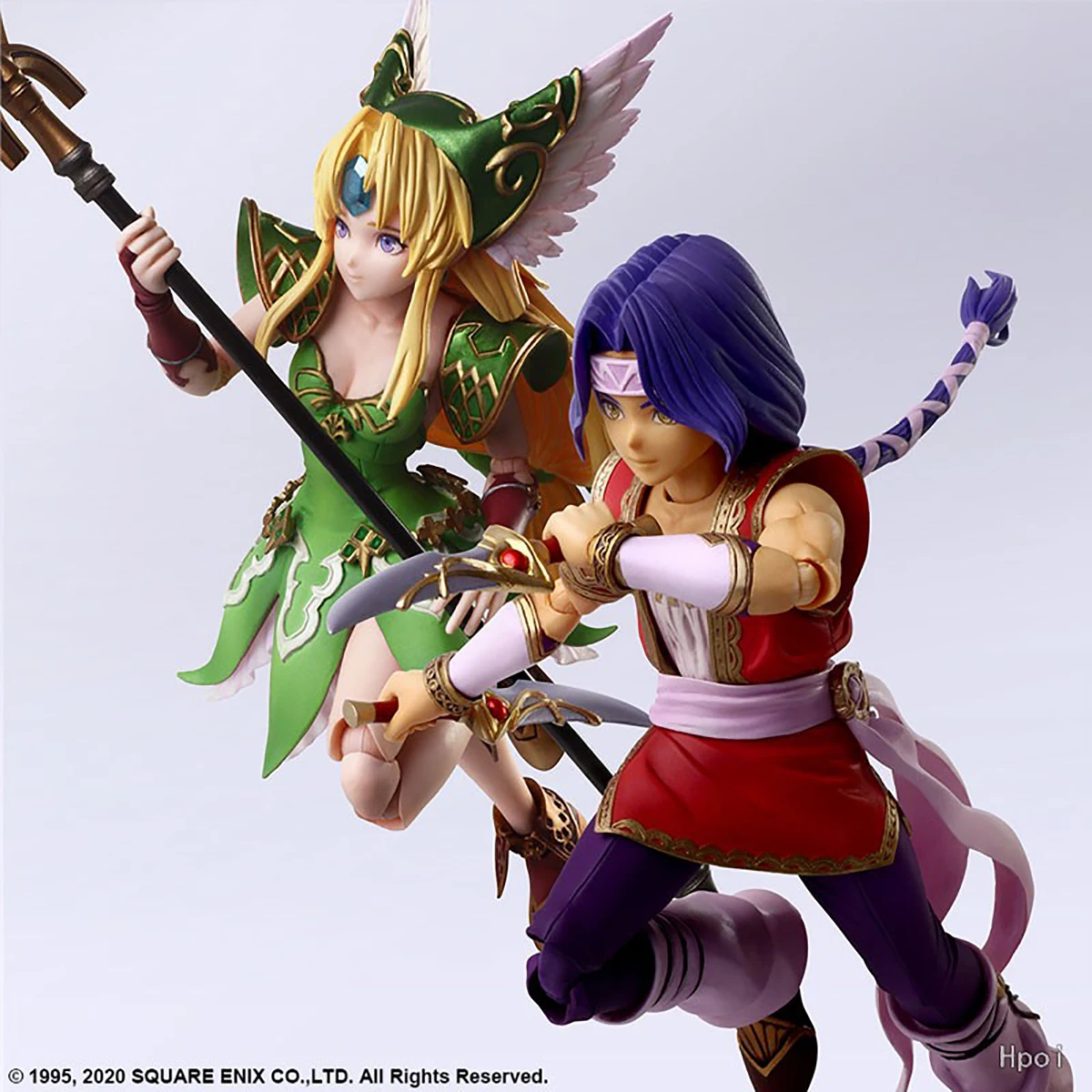 Original BRING ARTS Seiken Densetsu 3 Trials of Mana Bring Arts Hawkeye & Reese PVC Action Figure Model 155mm -161mm