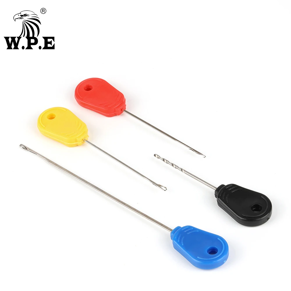 W.P.E Carp Fishing Accessories 1 Set/4 pcs Boilie Needle Set Kit Tool Stainless Baiting Drill Stringer Needle Fishing Tool Pesca