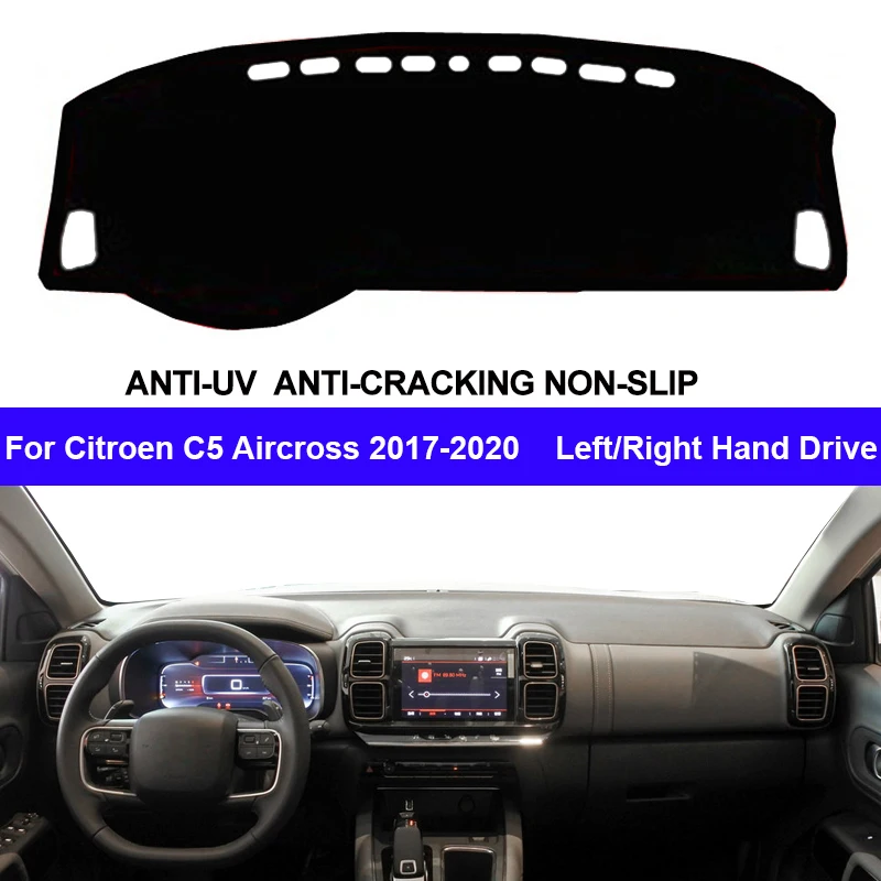 Car Auto Inner Dashboard Cover For Citroen C5 Aircross 2017 2018 2019 2020 Center Console Protector Carpet Dashmat Reduce Sun