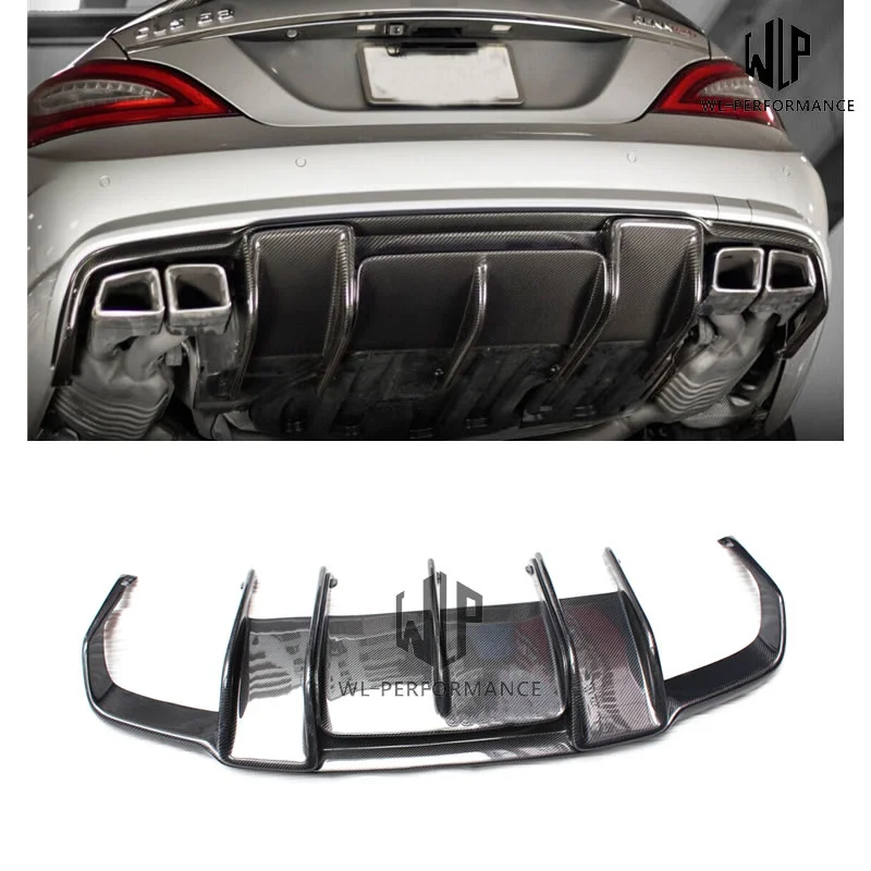 W218 High Quality Carbon Fiber Rear Lip Diffuser Car Styling For Mercedes-benz Cls Class Cls350 Amg Car Body Kit 2012-up