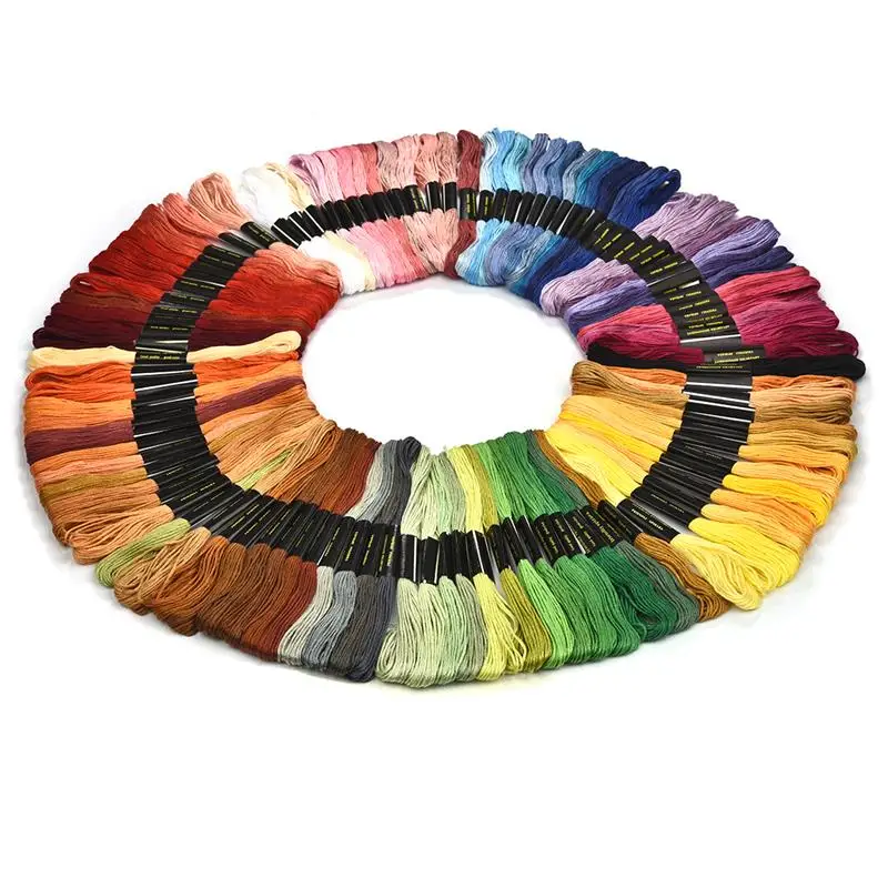 24/36/50/100pcs Multicolor Embroidery Thread Cross Stitch Floss Threads Cotton Sewing Skeins Skein Kit DIY Sewing Tool