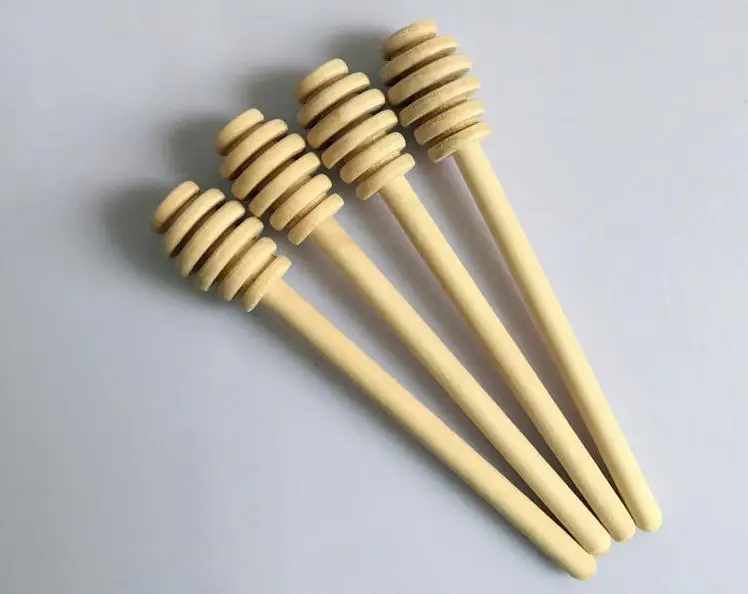 

1000pcs/lot 15cm Wooden Honey Stick Wood Stick Honey Dipper Honey Spoon Stick Honey Stirring Rod SN2137