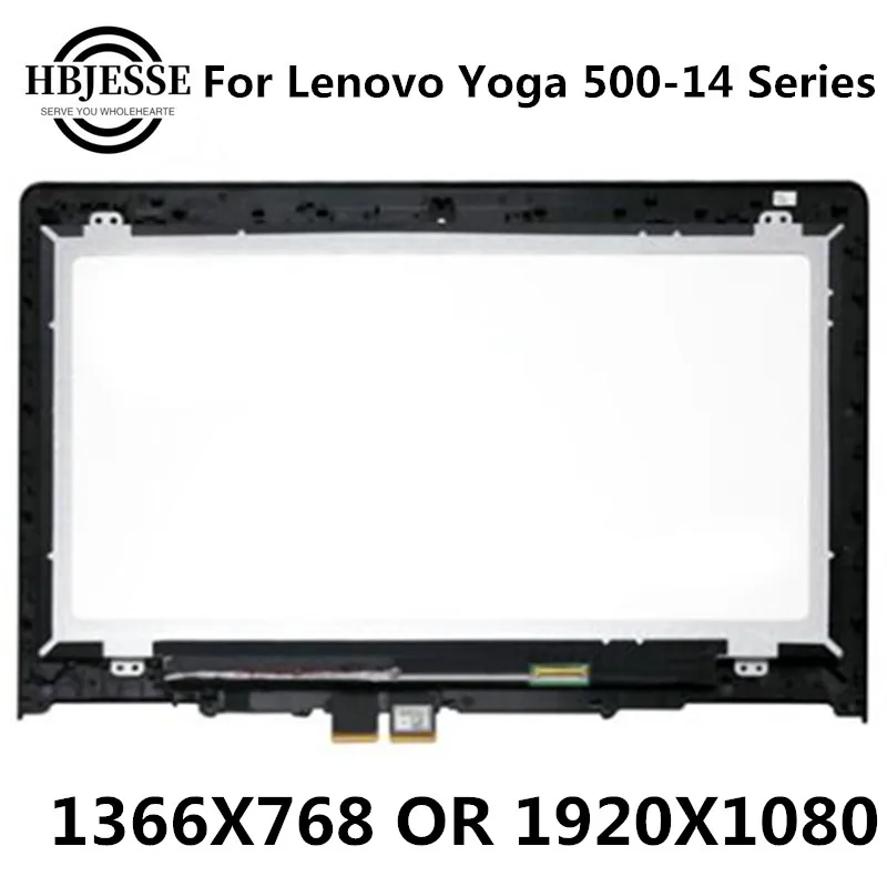 

Original 14'' LCD Touch Screen Digitizer with Frame FHD 1080P Laptop Assembly For Lenovo Yoga 500-14IBD 80N4 80N5 500-14ISK 80R5