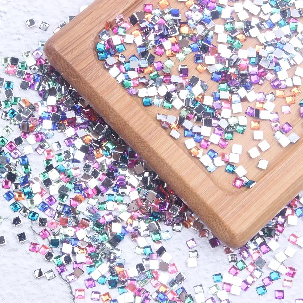 

Square 18g 10000pcs Nail Rhinestones for Shoes Clothing Decorations High Shine Sparkling Fashion Nail Art Decorations