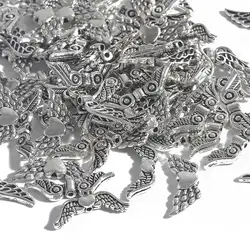 10-50Pcs/Lot Mixed Angel Wing Charms Pendants Antique Silver Wing Charms for DIY Jewelry Making Bracelet Necklace Accessories