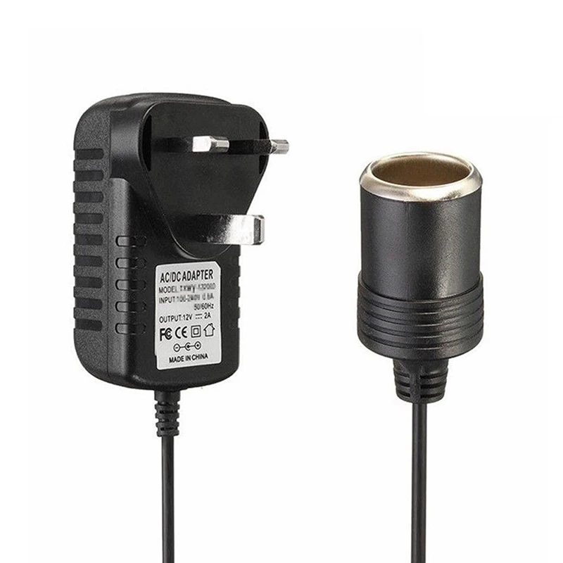 220V to 12V Portable Car Cigarette Lighter Socket Adapter Converter Parts for EU/UK/US electric equipment