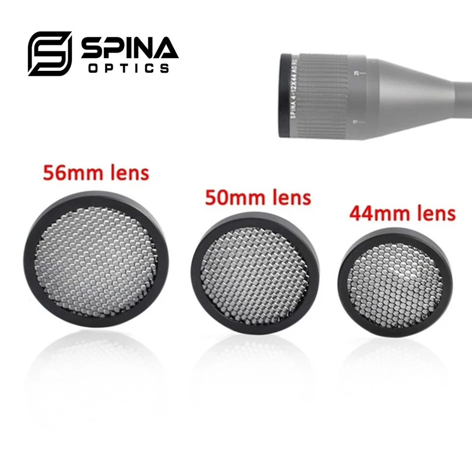 44mm Anti-Glare Telescope Mesh Scope Cover - Lightweight Aluminum Hunting Optic Shield For Reduced Reflection & Better Stealth
