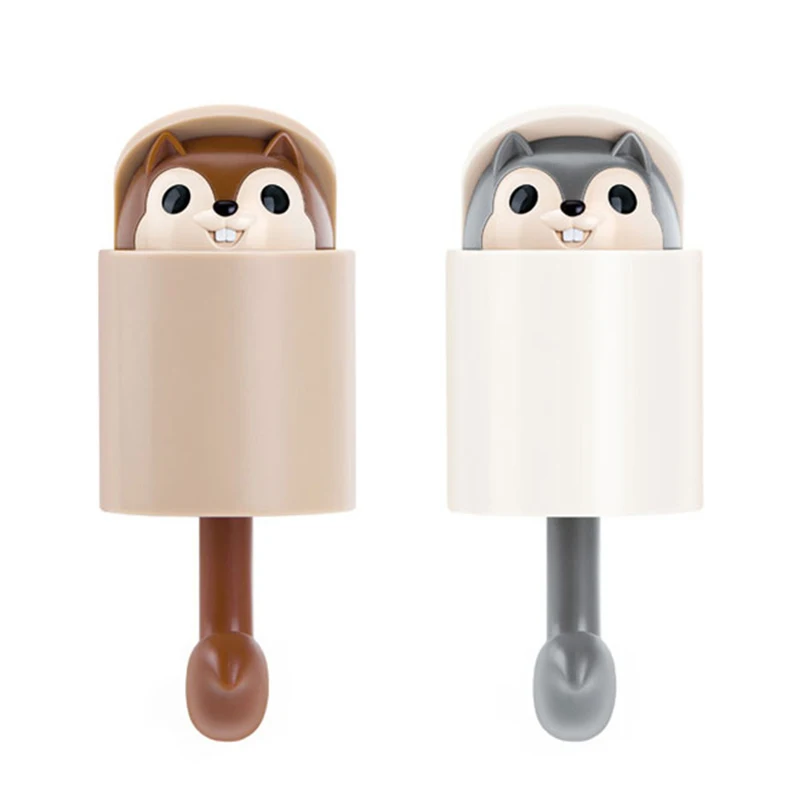 

Вешалка для ключей, креативный крючок в виде животного, прочная белка, бесшовная присоска, бесшовный липкий крючок для хранения, бытовое пространство