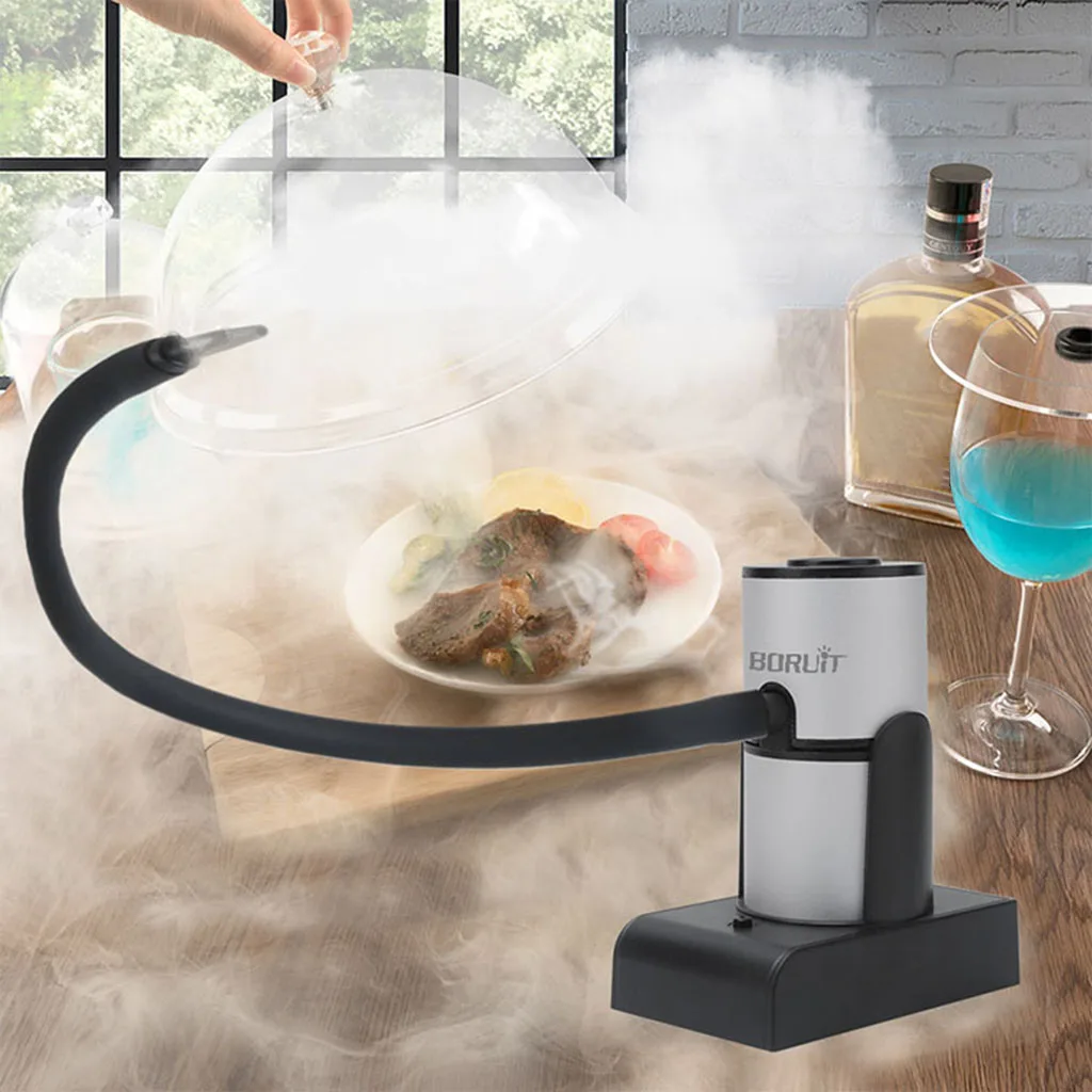 Portable Food Smoke Infuser Meat Smoking Smoker Cooking BBQ Meat Cheese Bar Cloche Sausage Dome Wood Chips Whiskey Salmon