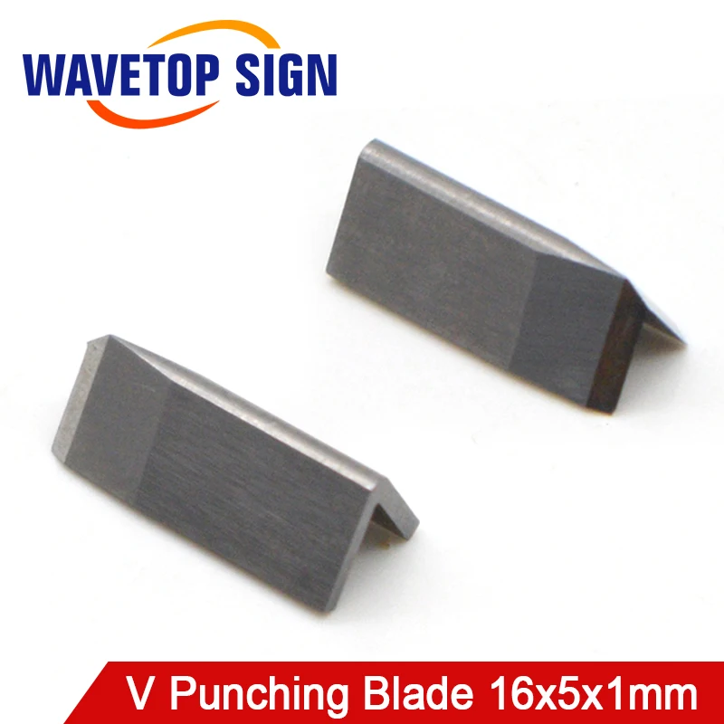 Lama da punzonatura WaveTopSign in acciaio al tungsteno V 16x6x1mm per coltello da punzonatura a forma di V