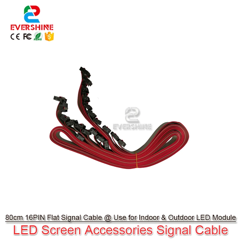 10 개/몫 80cm 긴 16 핀 Led 평면 허브 데이터 케이블 LED 디스플레이 화면 보드 액세서리