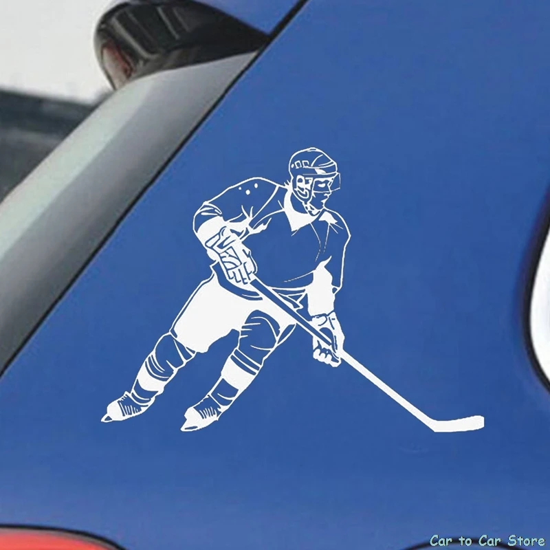 13*9cm Ice Fashion Hockey Sports Decal Vinyl Car Styling Black White Car Window Stickers Car Exterior Accessories