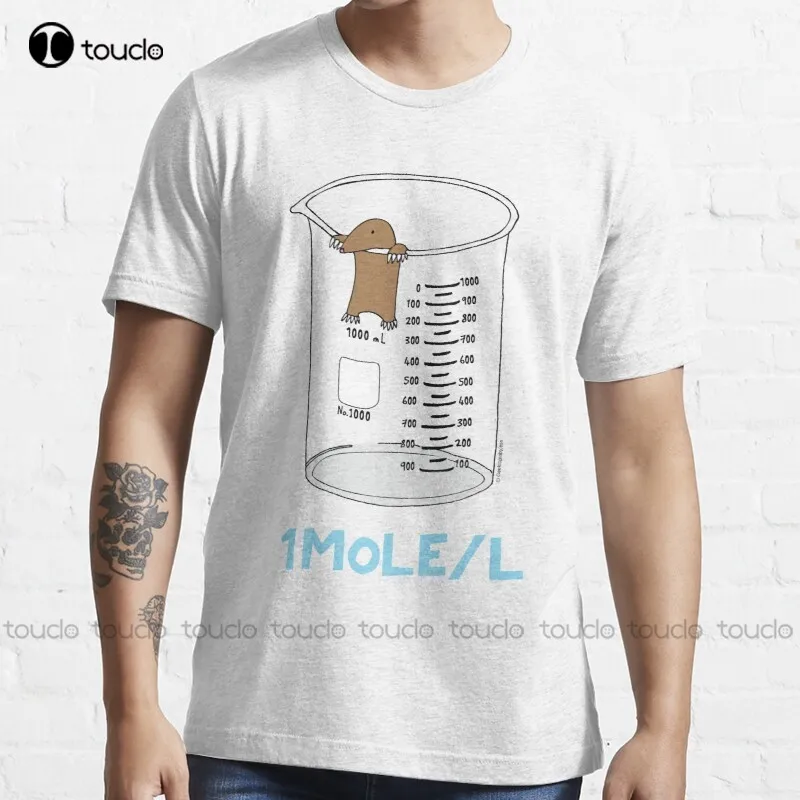 New Chemistry 1 Mole Per Litre For Mole Or Avogadro'S Day T-Shirt Women Mens Golf Shirt Cotton Tee Shirts S-5Xl