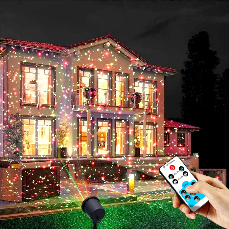 Outdoor Moving Kerst Laser Projector Led Verlichting Waterdicht Tuin Stage Party Laser Lamp Nieuwe Jaar Decoraties 2022