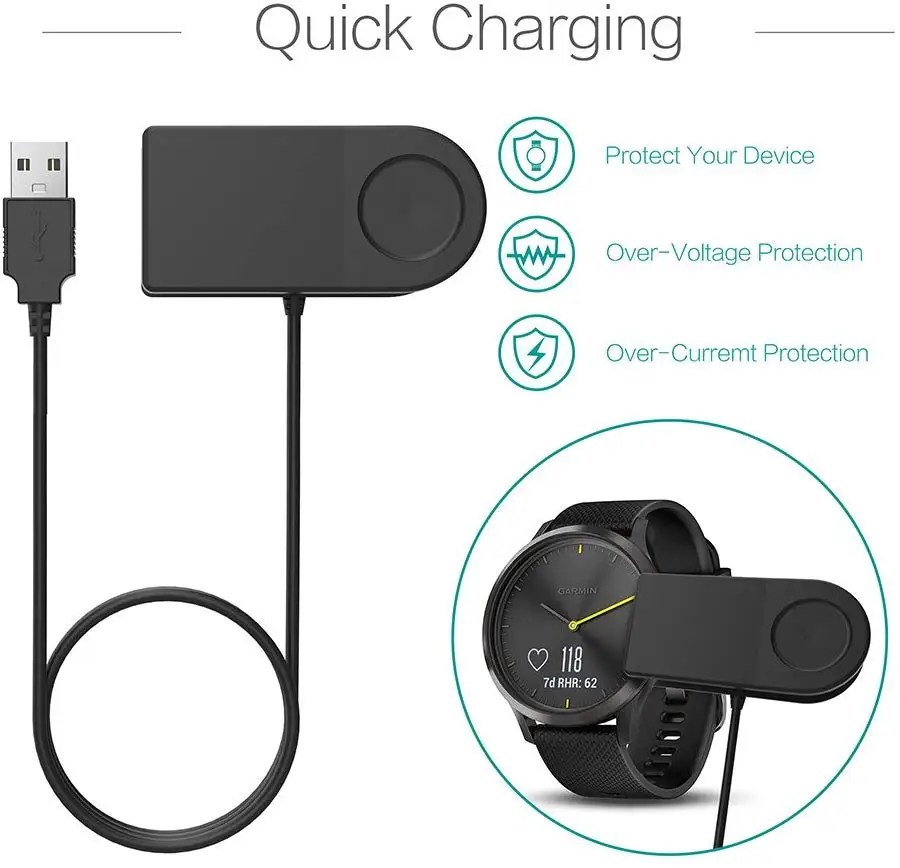 AWINNER كابل شحن مشبك بيانات مهد شاحن ل Garmin Forerunner 235 630 230 735XT 35/30 ساعة