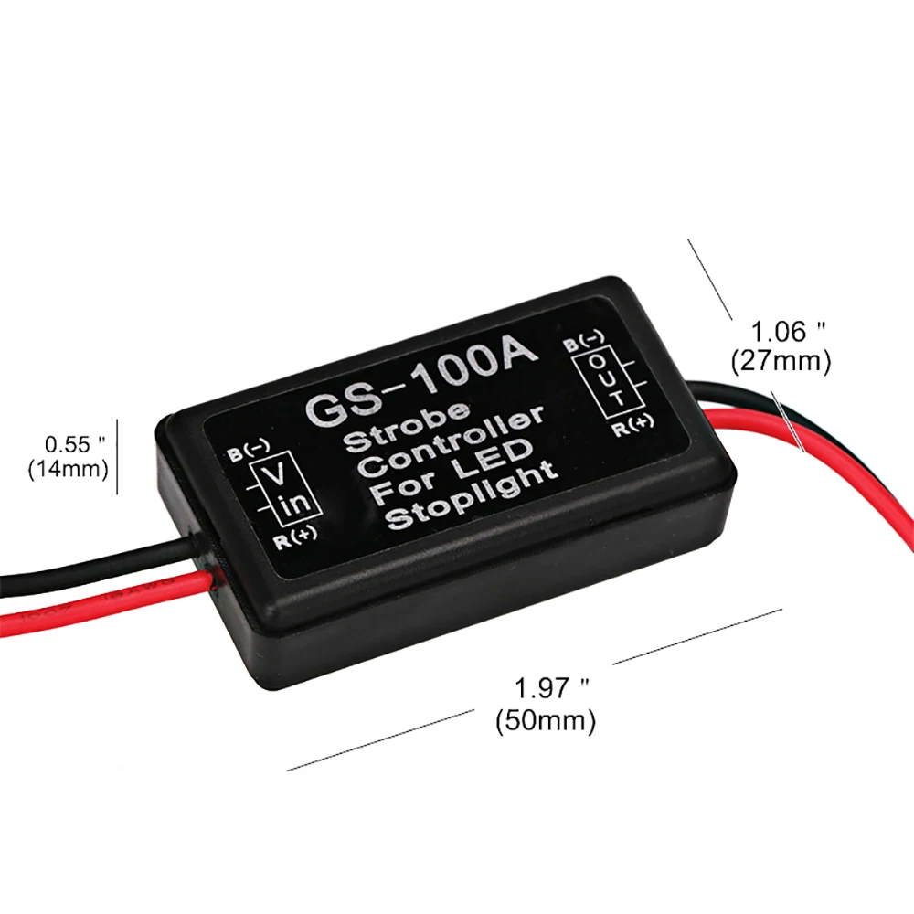 1 PCs Controller for LED lights, controller gs-100a for stop light, strobe, flash module, rear brake