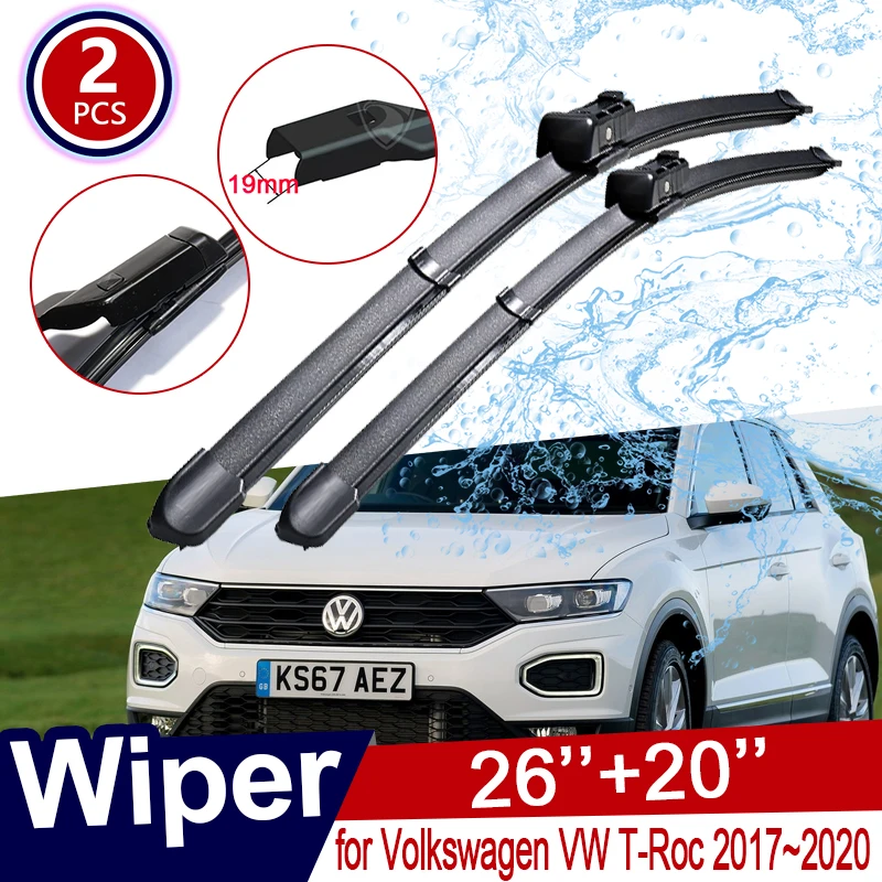 for Volkswagen VW T-Roc 2017~2020 2018 2019 TROC T ROC Car Wiper Blade Front Windscreen Windshield Wipers Car Accessories