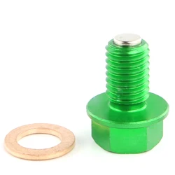 M10x1.5 Magnetische Olieaftapplug Bouten Crush Washer Voor Kawasaki KX65 KX85/100 KX125/250 KX500 KX250F KX450F KLX250/D-TRACKER
