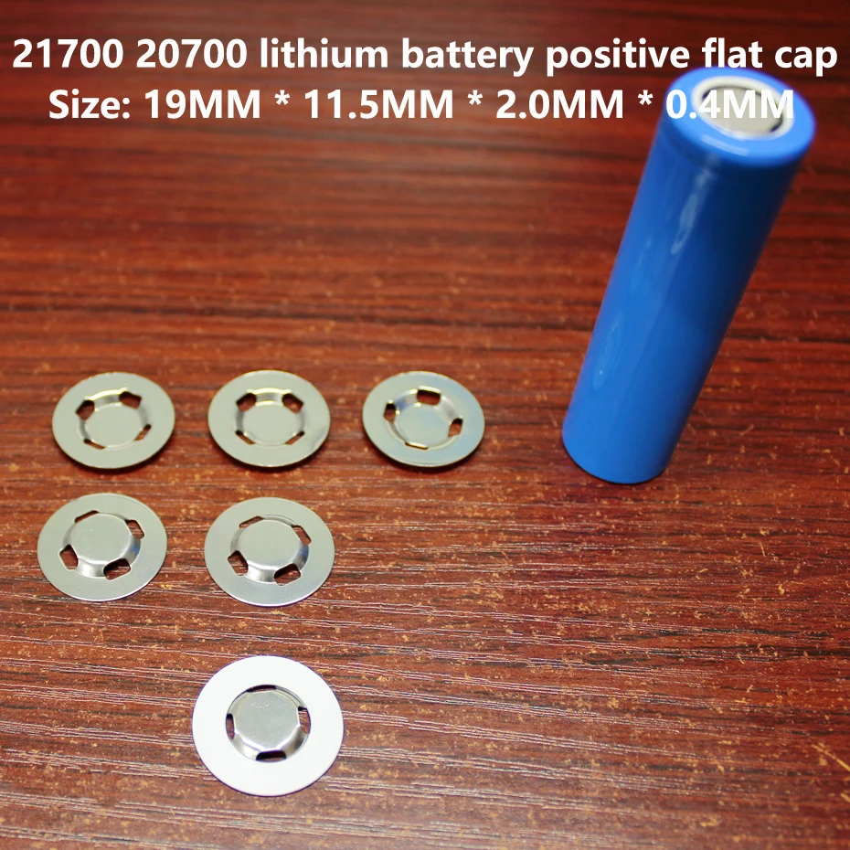 100pcs/lot 21700 lithium battery can be spot welded positive flat cap 20700 lithium battery pole ear insulation gasket