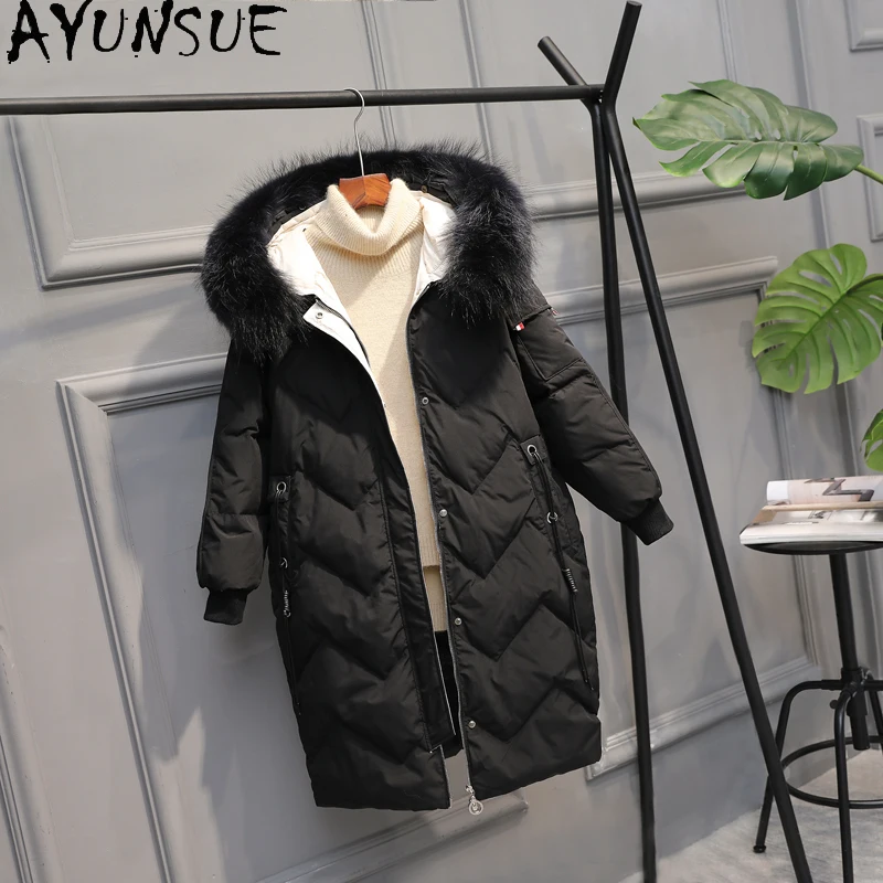 Women's Down Jacket Autumn Winter Duck Down Coat Female Korean Puffer Jacket Long Parkas Coats and Jackets Women Clothes KJ5113