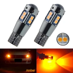 2Pcs Highlight Car LED Width Light Amber Yellow Orange Canbus LED Bulb T10 W5W 3030 10SMD Car Side Wedge Light Accessories