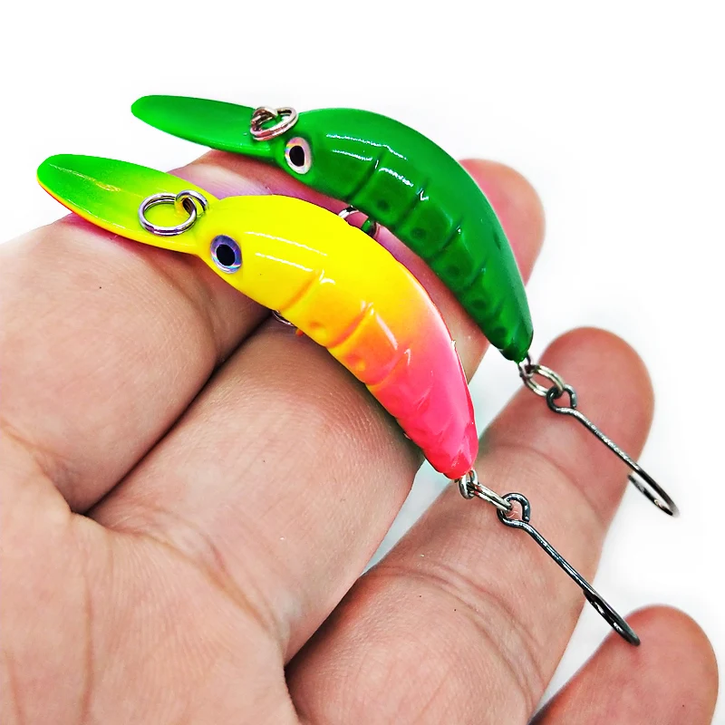 1pc Floating Minnow Fishing Lure 5/3.8cm 2.5/1.5g Mini Artificial Hard Bait Sharp Hook Crankbait Wobbler Trout Pike Bass Fishing