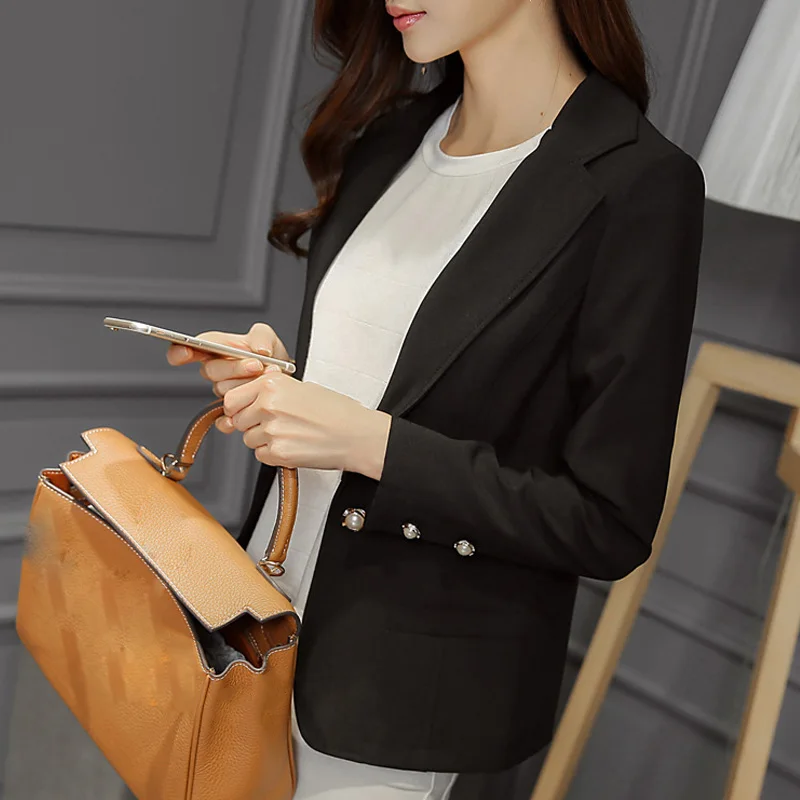 Yellow Black Women Blazer 2022 Spring Autumn Ladies Business Office Suit Jackets Female Single Button Blazers Tops Coat S-XXL