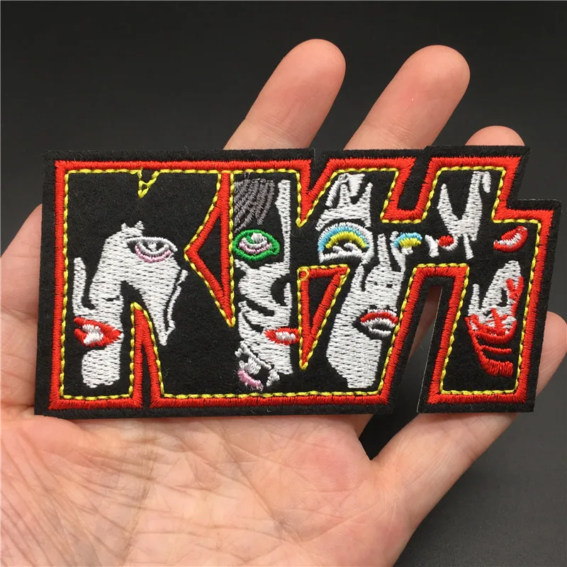 Band Patch Size: 9.4x4.2cm Metal Rock Patch for Clothing Music Stripe Embroidery Badge Applique Clothes Sticker Diy Decoration