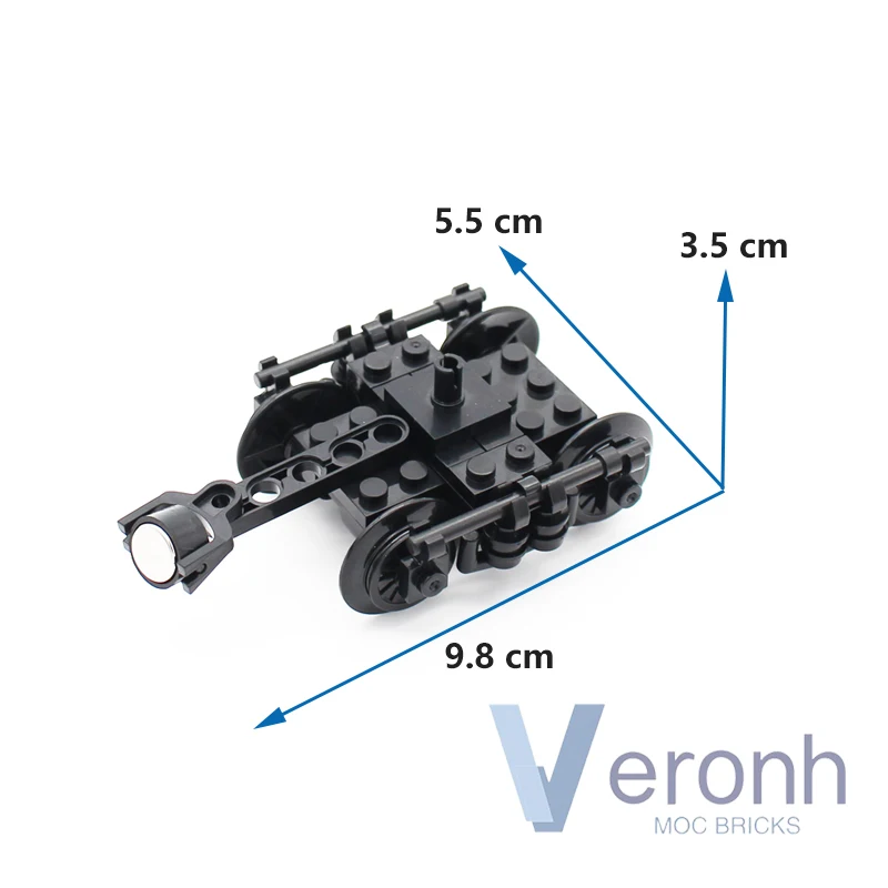 RC Train Bogie Set MOC Building Blocks Compatible Track Parts 53400 53401 PF Motor kit Railway Traffic City Street Bricks Toys